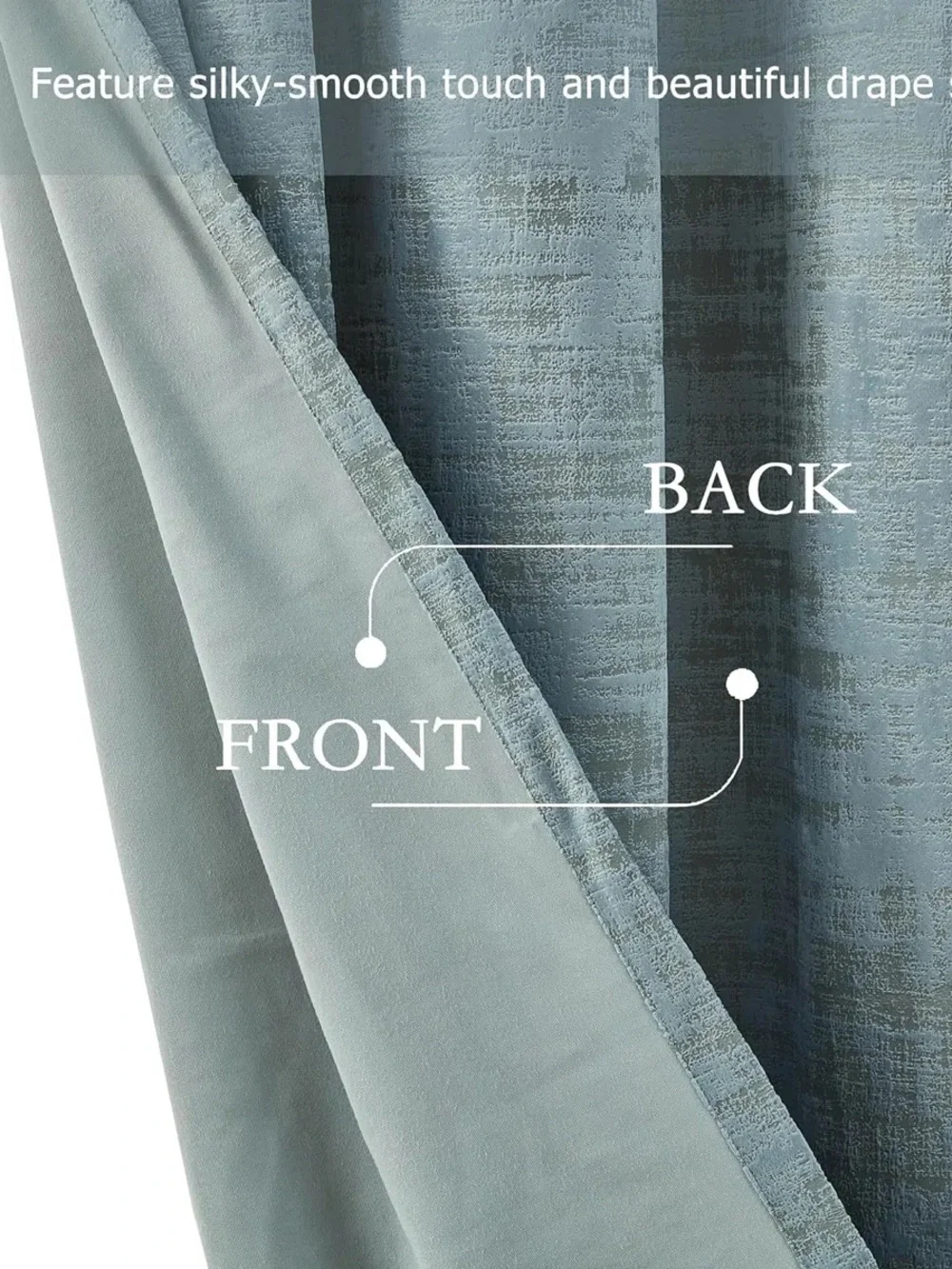 100x108in blackout blue curtain set